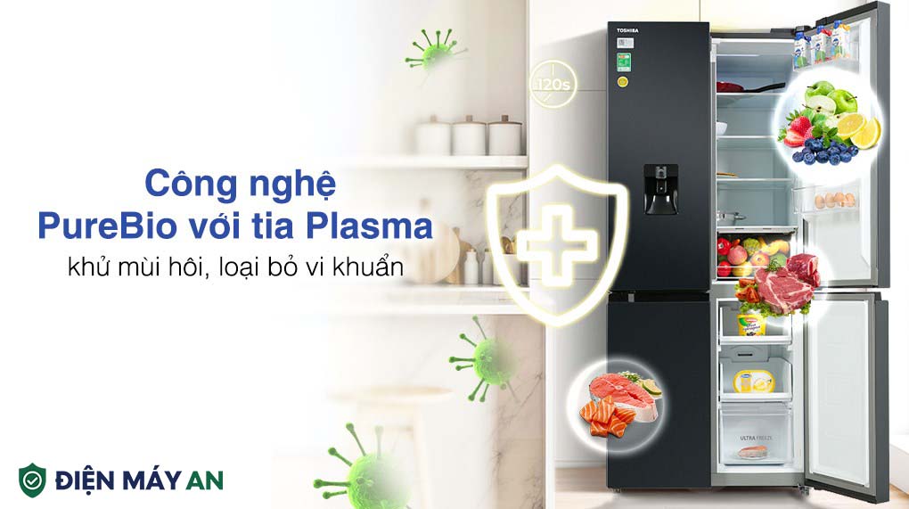 Tủ Lạnh Toshiba Inverter 509 Lít Multi Door GR-RF605WI-PMV(06)-MG